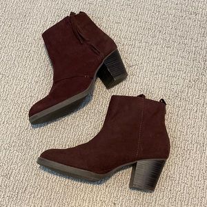 Maroon Ankle Boots
